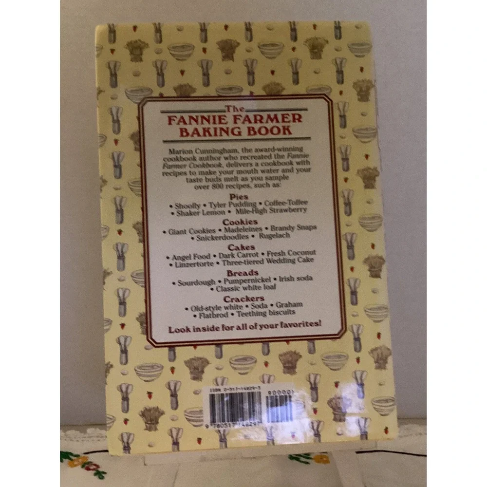 1st Edition Fannie‎ Farmer Baking Book 1984 hardcover dust jacket M Cunningham